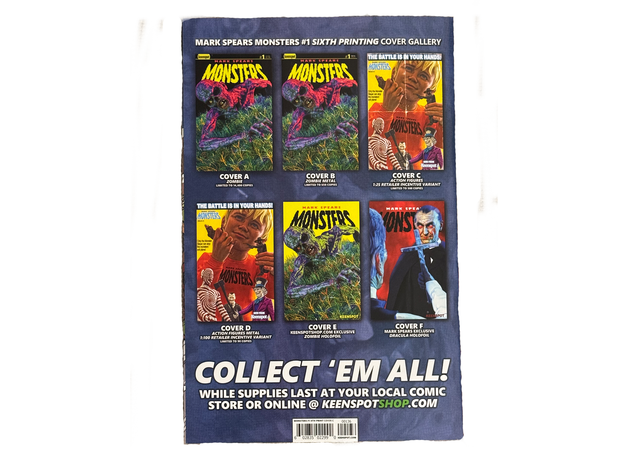 Mark Spears Monsters #1 6th Printing Cover C 1:25 Retailer Incentive