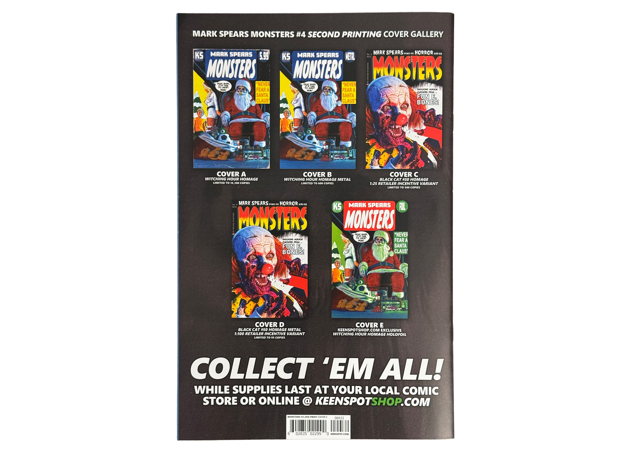 Mark Spears Monsters #4 2nd Printing Cover C 1:25 Incentive Limited To 500 Copies