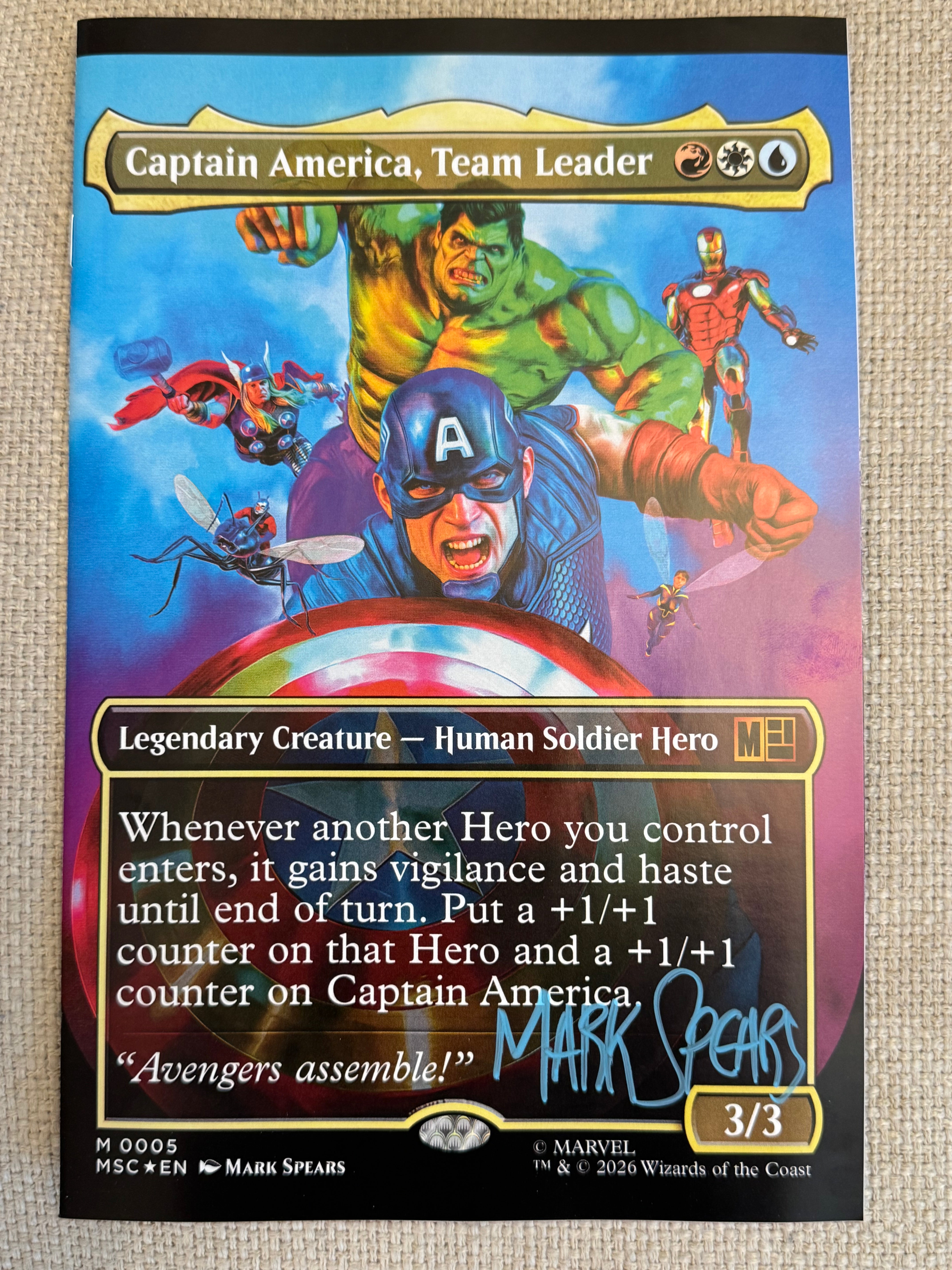SIGNED - Captain America #12 Magic: The Gathering Variant