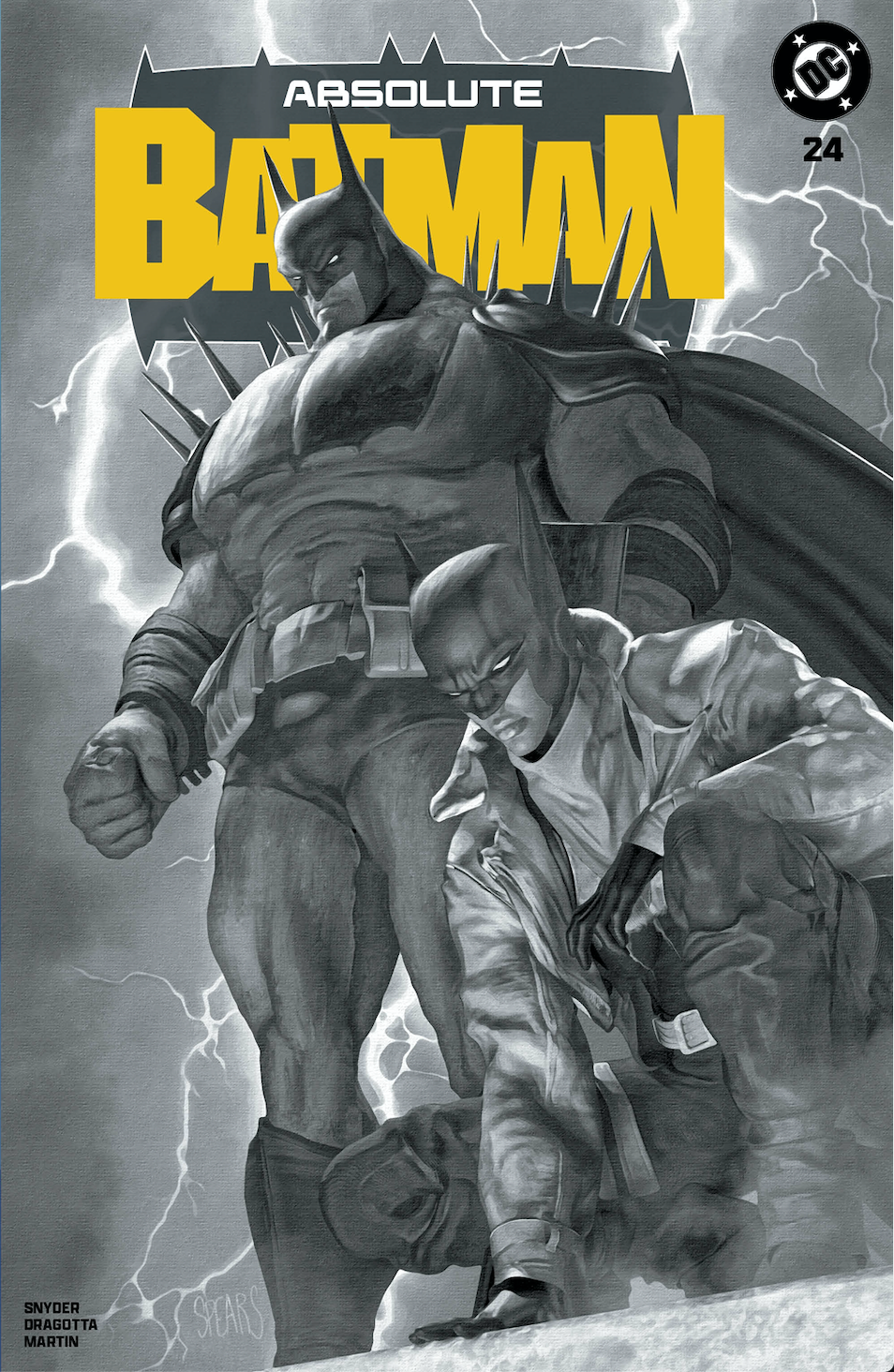 PREORDER - Absolute Batman #24 Mark Spears Exclusive BLACK WHITE Trade Dress Cardstock