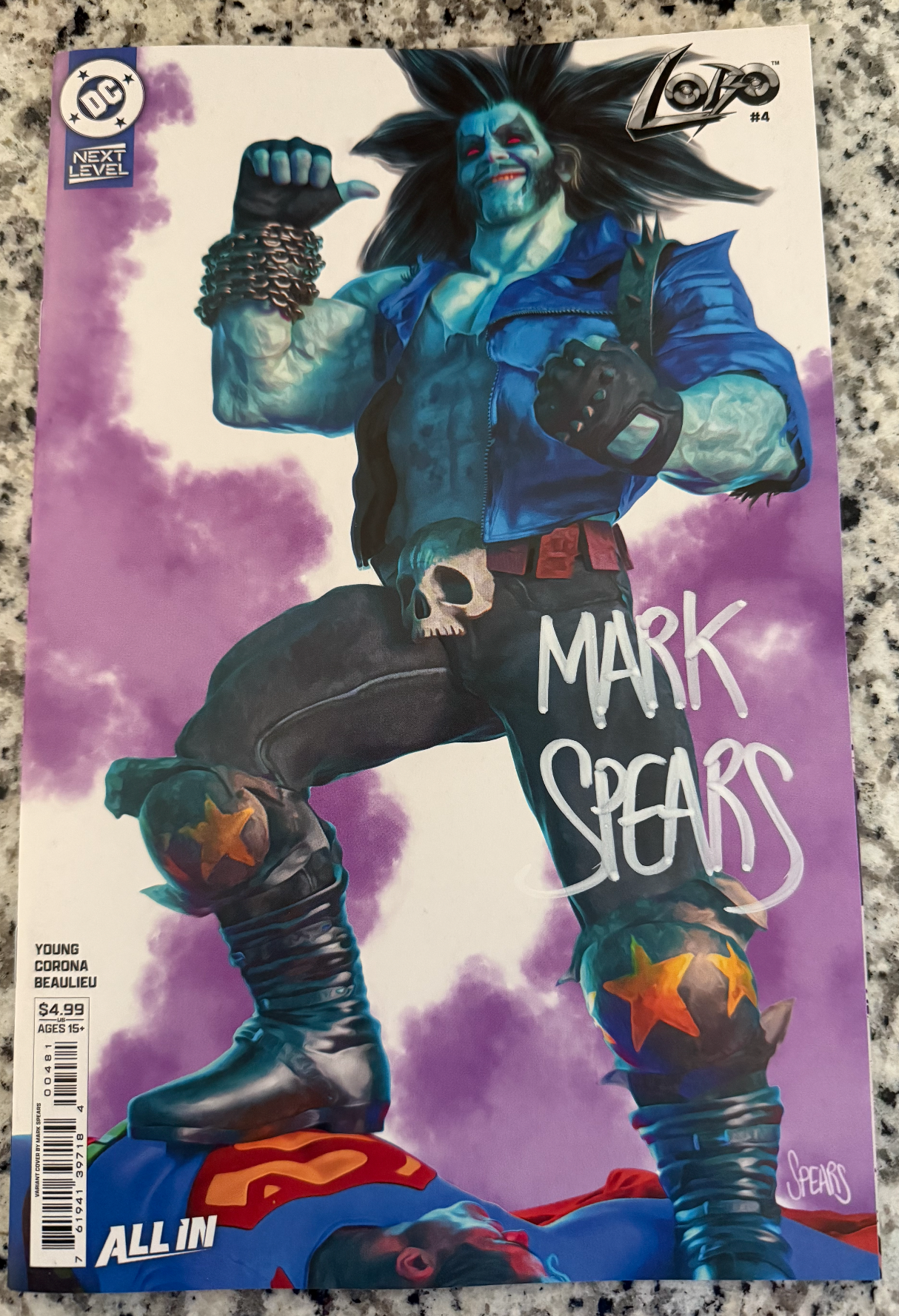 SIGNED - DC COMICS LOBO #4 Cover by Mark Spears