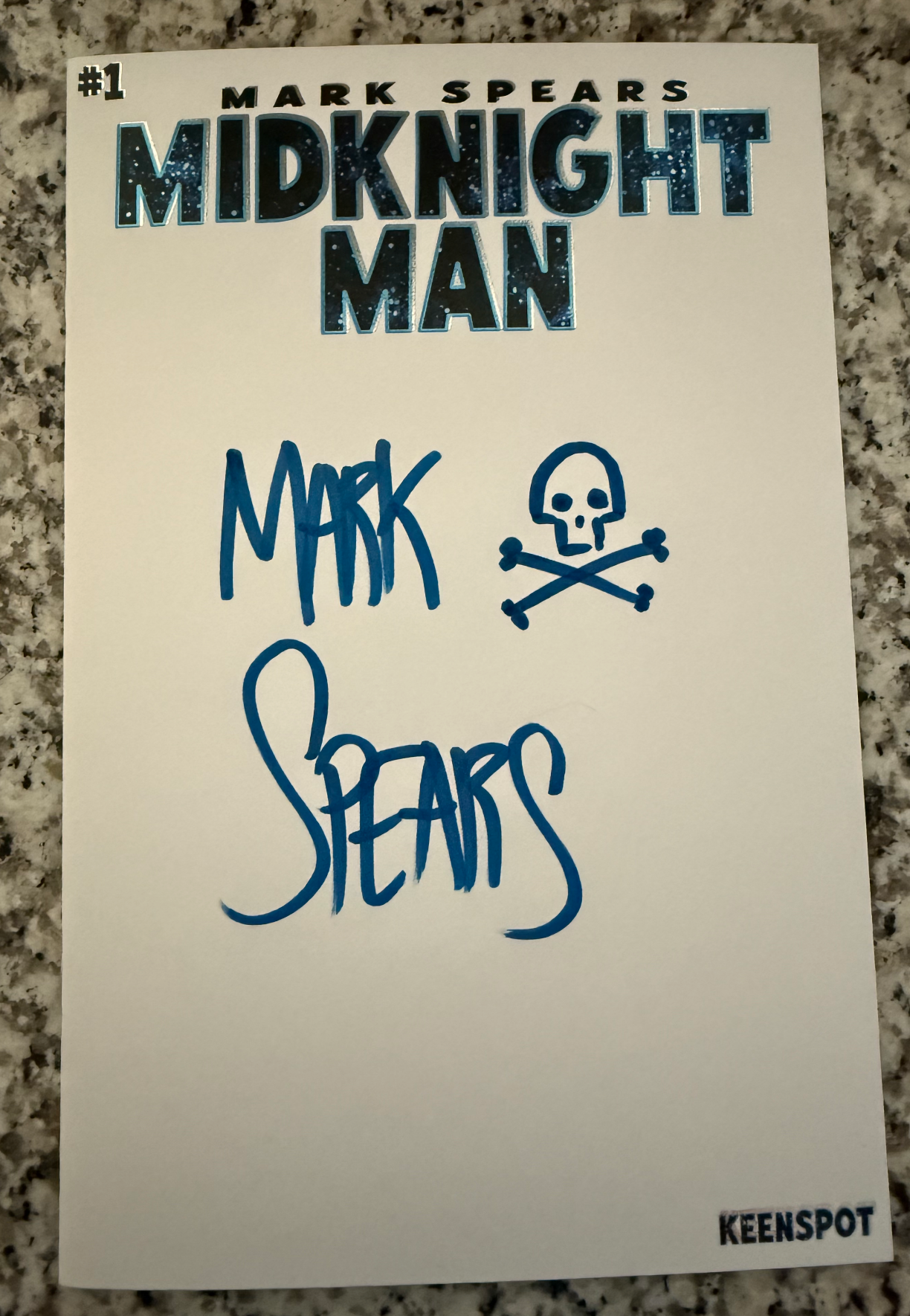 SIGNED and SKULL REMARK - MIDKNIGHT MAN #1 Sketch Cover