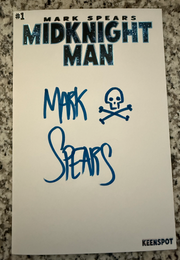 SIGNED and SKULL REMARK - MIDKNIGHT MAN #1 Sketch Cover