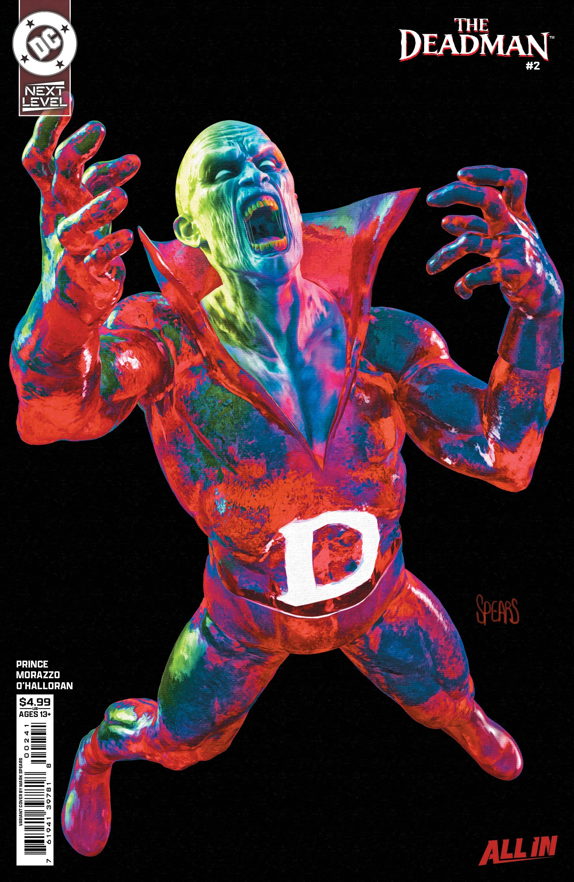 SIGNED - DC COMICS DEADMAN #2 Cover by Mark Spears