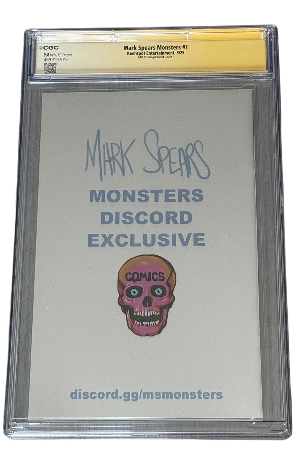CGC 9.8 Mark Spears Monsters #1 SIGNED FOIL Discord Exclusive